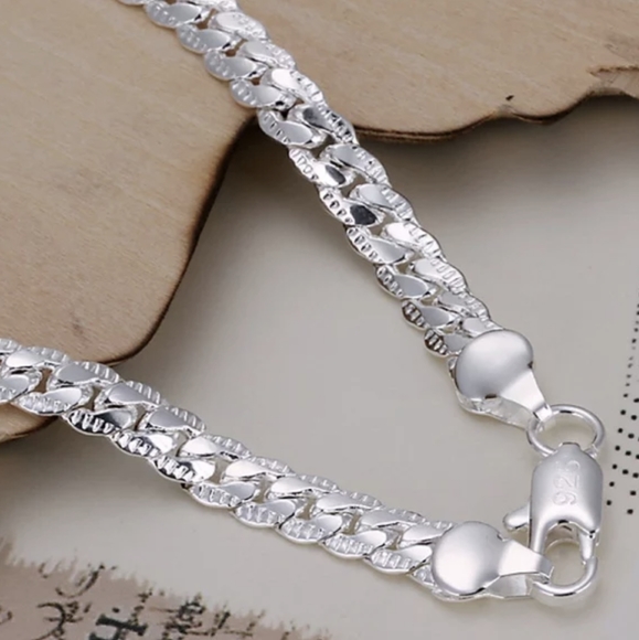 925 Sterling Silver 5MM Cuban Link Bracelet 8" - Picture 3 of 5